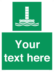 Custom sign safe condition Evacuation chute 